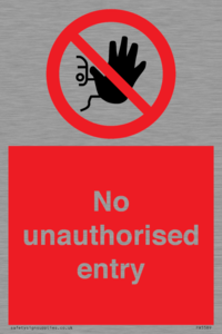 No unauthorised entry