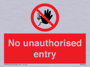 No unauthorised entry