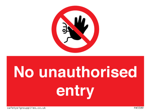 No unauthorised entry