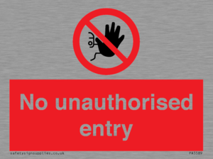 No unauthorised entry