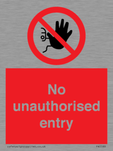 No unauthorised entry