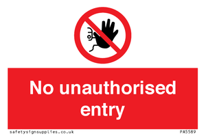 No unauthorised entry