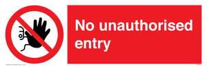No unauthorised entry