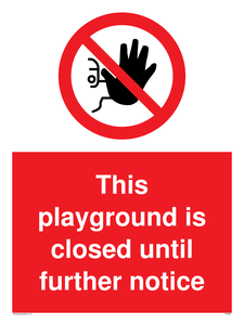 This playground is closed until further notice
