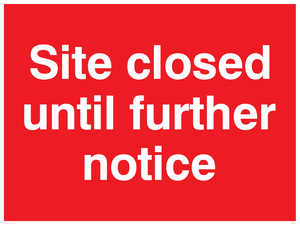 Site closed until further notice
