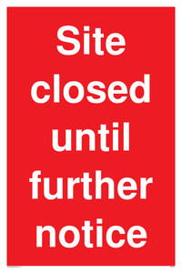 Site closed until further notice