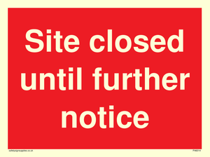 Site closed until further notice