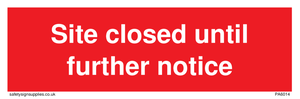 Site closed until further notice