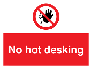 No hot desking sign 