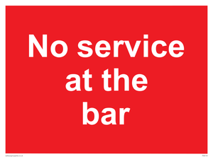 No service at the bar