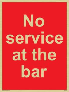 No service at the bar