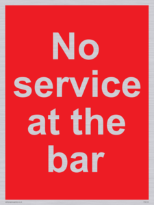 No service at the bar