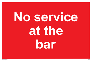No service at the bar