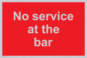 No service at the bar