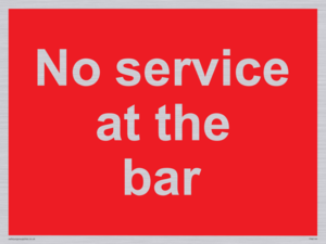 No service at the bar