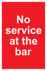 No service at the bar