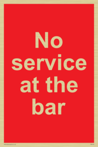 No service at the bar
