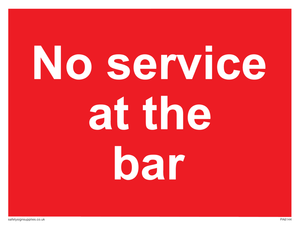 No service at the bar