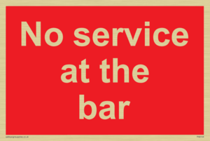 No service at the bar