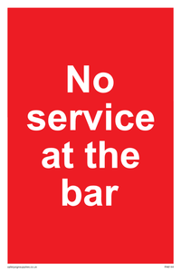 No service at the bar