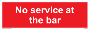 No service at the bar
