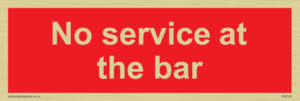 No service at the bar