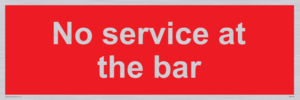 No service at the bar