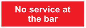 No service at the bar
