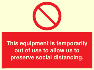 This equipment is temporarily out of use to allow us to preserve social distancing.