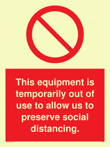 This equipment is temporarily out of use to allow us to preserve social distancing.