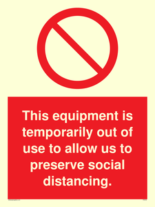 This equipment is temporarily out of use to allow us to preserve social distancing.