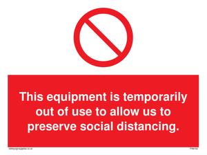 This equipment is temporarily out of use to allow us to preserve social distancing.