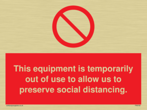 This equipment is temporarily out of use to allow us to preserve social distancing.