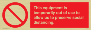 This equipment is temporarily out of use to allow us to preserve social distancing.