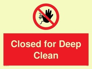 Closed for Deep Clean