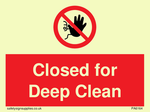Closed for Deep Clean