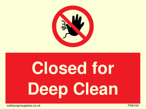 Closed for Deep Clean