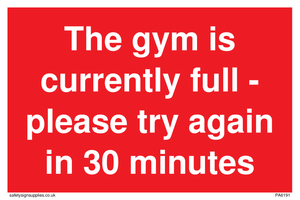 The gym is currently full 