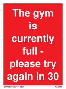 The gym is currently full 