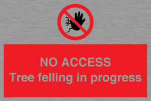 NO ACCESS Tree felling in progress