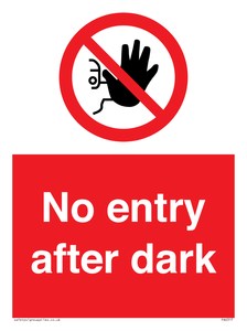 No entry after dark