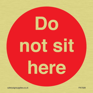 Do not sit here