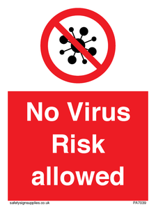 No Virus Risk allowed