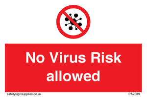 No Virus Risk allowed