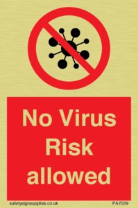No Virus Risk allowed