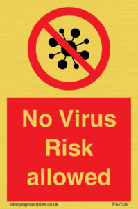 No Virus Risk allowed