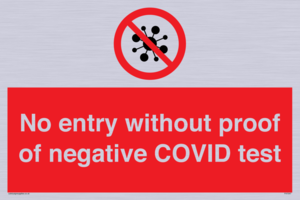 No entry without proof of negative COVID test 
