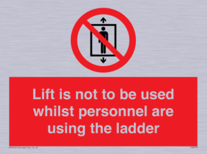 Lift is not to be used whilst personnel are using the ladder