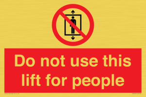 Do not use this lift for people