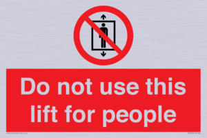 Do not use this lift for people
